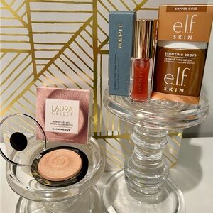Laura Geller, Merit, elf - Bronzer, highlighter, lip gloss Set